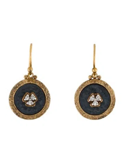 Pre-owned Gurhan Two Tone Diamond Imperial Drop Earrings In Multi