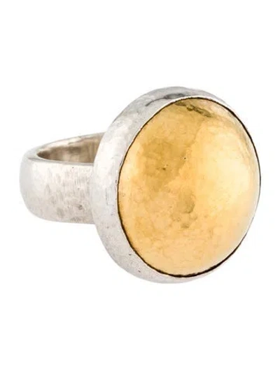 Pre-owned Gurhan Two-tone Amulet Dome Ring In Multi