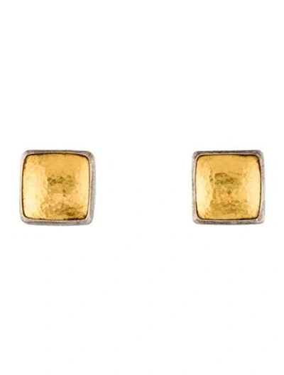 Pre-owned Gurhan Two-tone Amulet Stud Earrings In Multi
