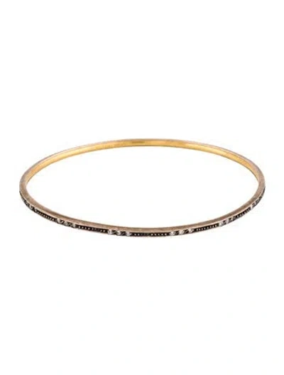 Pre-owned Gurhan Two-tone Diamond Bangle Bracelet, 8" In Multicolor