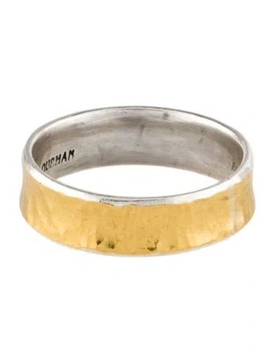 Pre-owned Gurhan Two-tone Hammered Band In Multi