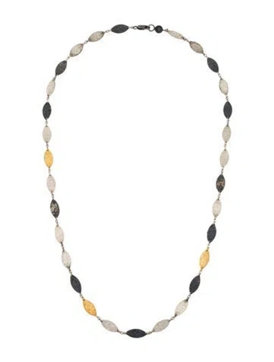 Pre-owned Gurhan Two-tone Willow Necklace, 18.75" In Multi