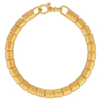 Pre-owned Gurhan Vertigo 24k Gold Diamond Single-strand Beaded Bracelet In Multiple