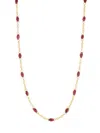 GURHAN WOMEN'S 24K YELLOW GOLD & RUBY STATION NECKLACE