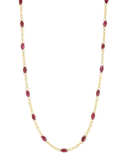 Gurhan Women's 24k Yellow Gold & Ruby Station Necklace