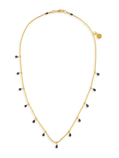 Gurhan Women's Dew 24k Yellow Gold & 4.94 Tcw Black Diamond Beaded Necklace In Green