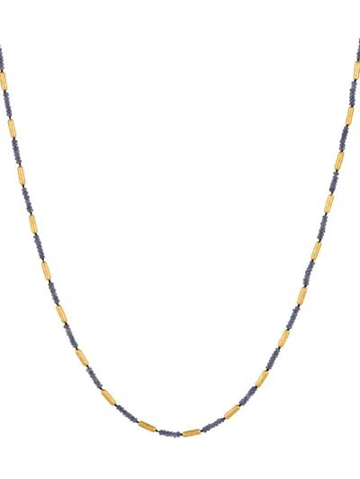Gurhan Women's Vertigo 24k Yellow Gold, 18k Yellow Gold & Blue Sapphire Beaded Necklace
