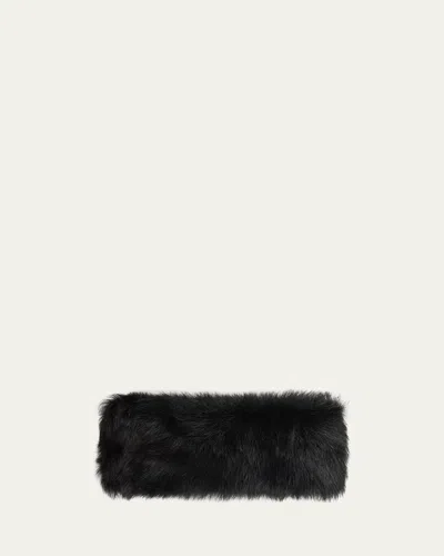 Gushlow And Cole  Reversible Shearling Headband In Black