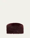 Gushlow And Cole  Toscana Shearling Russian Hat In Burgundy