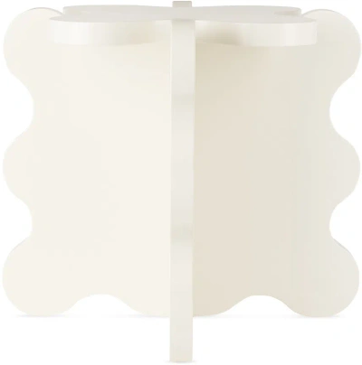 Gustaf Westman Objects White Curvy Mini Side Table In Cream
