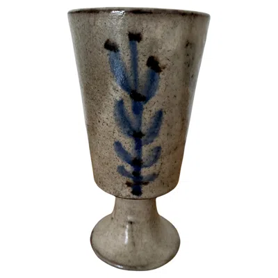 Pre-owned Gustave Reynaud Ceramic Pedestal Vase By  Le Murier In Transparent