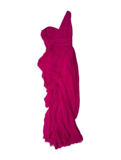 Pre-owned Gustavo Cadile Vintage Long Dress In Pink
