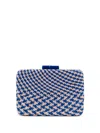Gustoko Interwoven-effect Clutch In Blau