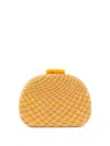 Gustoko Interwoven-effect Clutch In Gelb
