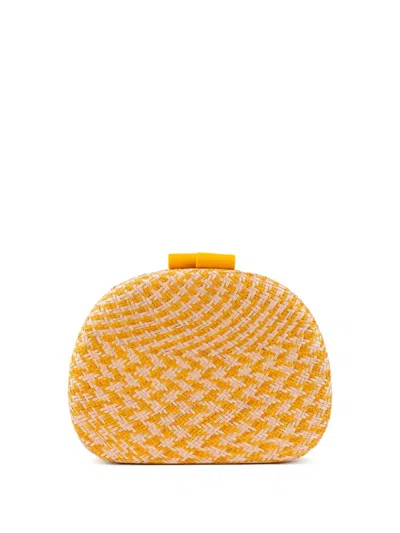 Gustoko Interwoven-effect Clutch In Gelb