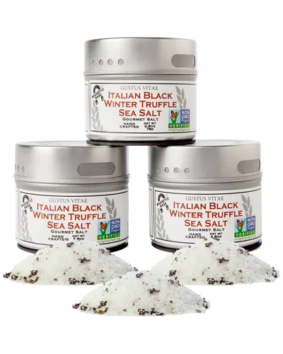 Gustus Vitae 3pc Italian Black Winter Truffle Salt Set