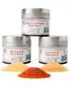 Gustus Vitae Set Of 3 Red Hot Sea Salts Tins