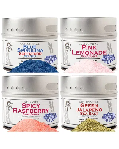 Gustus Vitae Do Not Use  Set Of 4 Master Mixologist Salts & Sugars