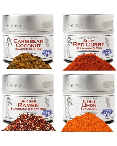 Gustus Vitae Do Not Use  Set Of 4 World Flavor Favorite Seasonings