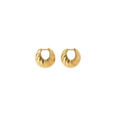 Gutta Design Women's Bombé Earring Gold Plated