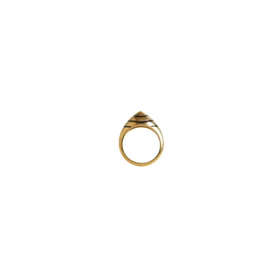 Gutta Design Women's Dome Ring Gold Plated