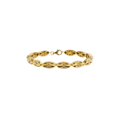 Gutta Design Women's Gold / Silver Shell Bracelet Gold Plated In Multi