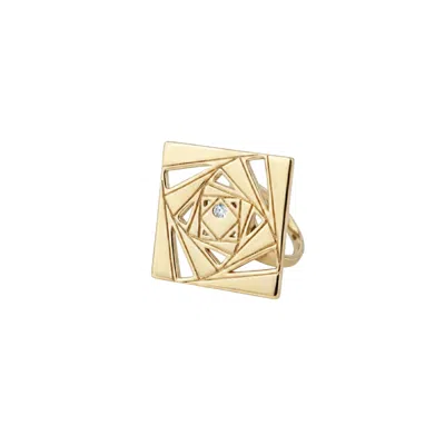 Gutta Design Women's Loop Ring Gold Plated
