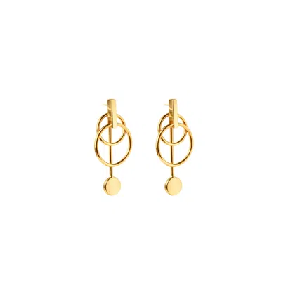 Gutta Design Women's Mesh Earring Gold Plated