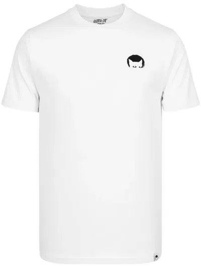 Gutter Cat Gang Cat-logo Crew Neck T-shirt In White