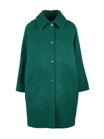 Guttha Short Coat In Rich Green