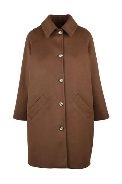Guttha Warm Brown Raglan Sleeve  Coat