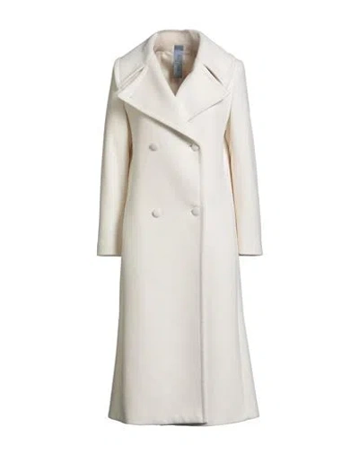 Guttha Woman Coat Ivory Size 8 Polyester, Viscose, Elastane In White
