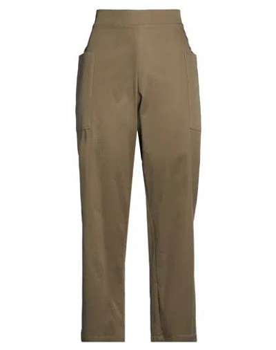 Guttha Woman Pants Military Green Size 8 Cotton, Elastane