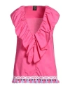 Guttha Woman Top Fuchsia Size S Cotton In Pink