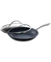 Guy Fieri 's Flavortown Hard-anodized Laser Titanium Aluminum 12" Frypan In Charcoal