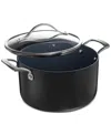 Guy Fieri 's Flavortown Hard-anodized Laser Titanium Aluminum 6-qt. Dutch Oven With Lid In Charcoal