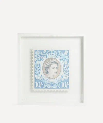 Guy Gee Queen I Blue Medium Floating Framed Print