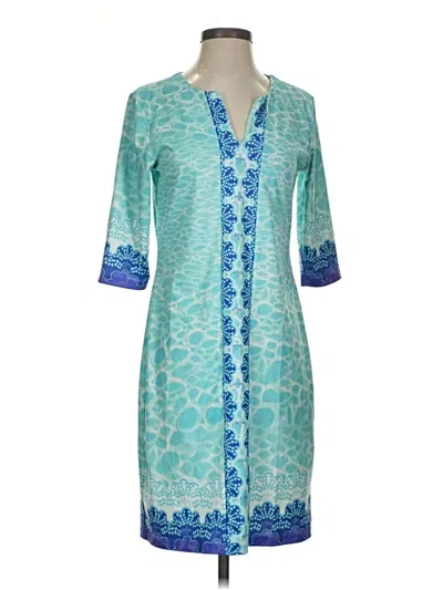 Pre-owned Guy Harvey Casual Dress In Teal
