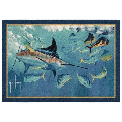 Guy Harvey Log Jam Area Rug In Blue;navy