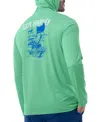 Guy Harvey Men's Boat Lines Cationic Performance Hoodie In Florida Keys