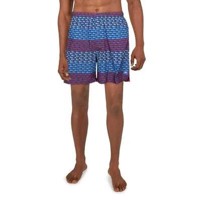 Guy Harvey Mens Mesh Inset Beachwear Swim Trunks In Blue