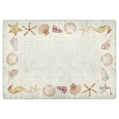 Guy Harvey Seashell Swirl Area Rug In Blue;beige
