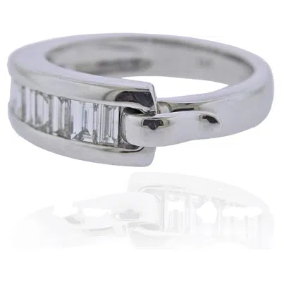 Pre-owned Guy Laroche 18k Gold Diamond Ring In Multi