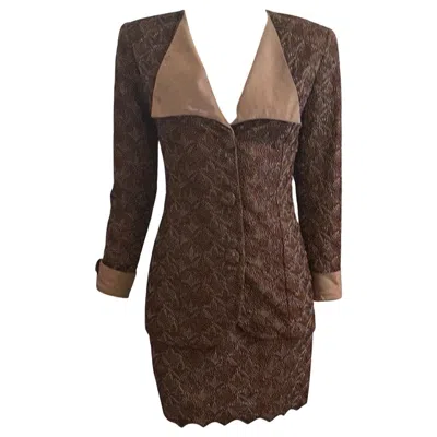 Pre-owned Guy Laroche 1980s  Skirt Suit In Black