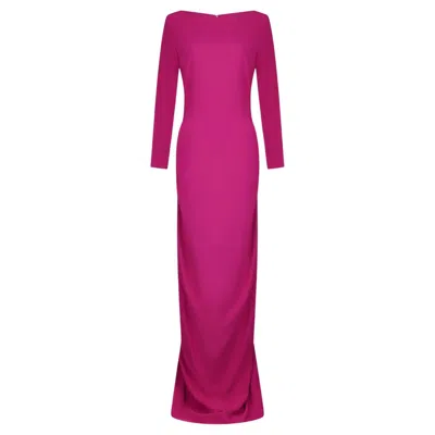 Pre-owned Guy Laroche 1990s  Couture Pink Silk Crepe Dress