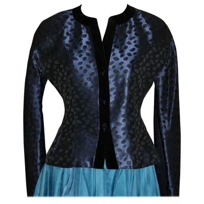Pre-owned Guy Laroche Boutique, Paris Blue Satin Jacket