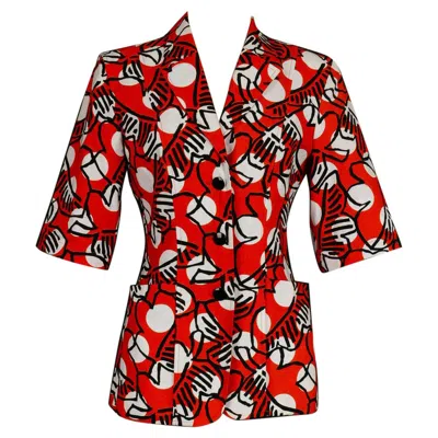 Pre-owned Guy Laroche Cotton Blouse In Red