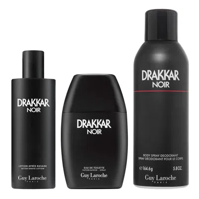 Guy Laroche Drakkar Noir 3 Pcs Set For Men: 3.4 Eau De Toilette Spray + 3.3 After Shave Lotion + 5.8 Deodorant S