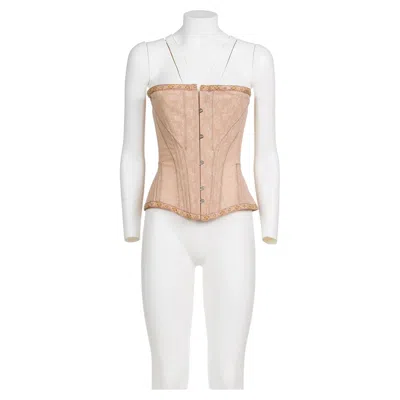 Pre-owned Guy Laroche Fw 02 Rare Jacquard Corset In Beige