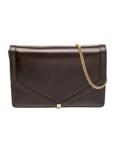 Pre-owned Guy Laroche Leather Shoulder Bag In Gray